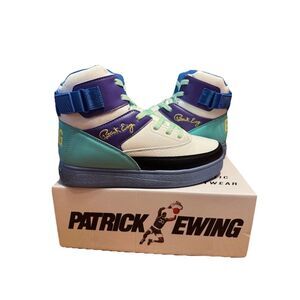 Patrick Ewing 33 Orion Strap Basketball Shoes Youth Size 7 Purple Tiffany Yellow